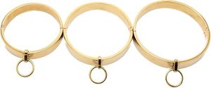 Collar de Bondage Dorado y Elegante con Anillo en O Ajustable, Acero Inoxidable 304, Tamaño y Color Personalizables - Product Image 3