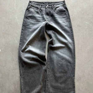 Pantalones Vaqueros de Mezclilla Rectos de Estilo Retro Hip Hop Y2K para Hombre, Personalizados OEM, de Algodón y Elastano, con Estampado de Patchwork, Estilo Urbano, Vintage, de Cintura Media - Product Image 6