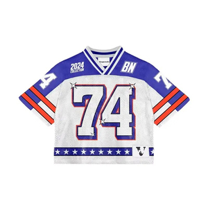 Camiseta Deportiva Personalizada con Cuello en V, Secado Rápido, Transpirable, Antibacteriana, Estilo Cuadrado, Malla Gruesa, Unisex para Béisbol - Product Image 5