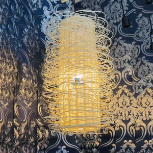 โคมไฟหวายทรงกลมทำด้วยมือโคมไฟหวายสำหรับห้องนั่งเล่นห้องรับประทานอาหาร - Product Image 3