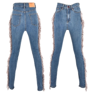 Bulk Sale Skinny Fit Women Denim Pants Stretchy High Rise Eco-Friendly Breathable Vintage Ankle-Length Jeans Trendy Casual - Product Image 1