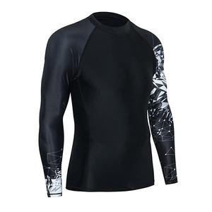 Custom Printed Breathable Full Sleeve MMA <b>Rashguard</b> Men OEM Heat-Transfer Printed Anti-UV Protection Made 100% Polyester - Product Image 2