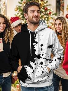 เสื้อฮู้ดผ้าคอตตอน100% เข้ารูปปกติสีพื้นลำลองสำหรับผู้ชายฤดูหนาวเป็นมิตรกับสิ่งแวดล้อมแห้งเร็วระบายอากาศ - Product Image 3