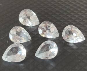 ลูกแพร์บุษราคัมสีขาวธรรมชาติตัด7x9มม. ตัดลูกแพร์บุษราคัมสีขาว - Product Image 5