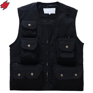 Chaleco de trabajo informal de fotógrafo de pesca al aire libre de algodón puro para hombre, chaleco de pesca de algodón puro, chaleco de trabajo informal para hombre - Product Image 3