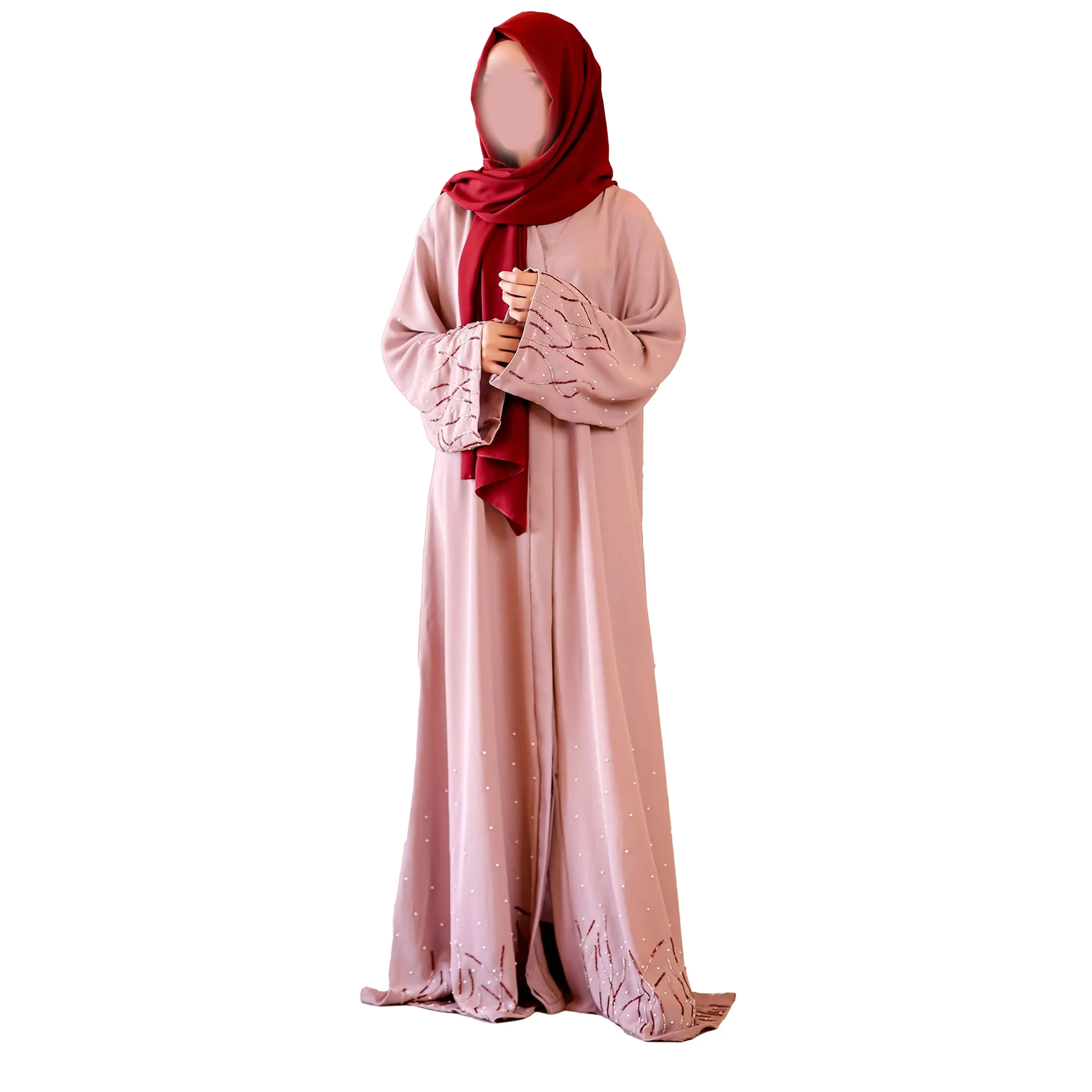 Modest Dressing Pakistani Style Abaya Premium Quality Silk Georgette Fabric Multi Colours Custom Packaging