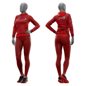 Conjunto Deportivo de Invierno para Mujer, Personalizado, 100% Poliéster, Cortavientos, de Secado Rápido, Transpirable, Sudadera con Capucha - Product Image 4