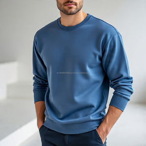 Sudaderas de manga corta de punto transpirables para hombre, Jersey informal con logotipo personalizado, Sudaderas con cuello redondo para hombre - Product Image 3