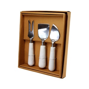 Juego de 3 cubiertos de queso de latón con mango de nácar para hotel y hogar Juego de cuchillos de queso de la mejor calidad para Cocina - Product Image 2