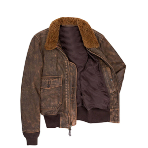 แจ็คเก็ตบอมเบอร์หนังแบบกลับด้านได้ กันน้ำ สไตล์ไฮสตรีท สำหรับฤดูใบไม้ร่วง แบบ unisex ผลิตตามสั่ง (OEM)  คอปกขนแกะ แต่งลายปัก - Product Image 3