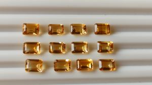 Natural Citrine Yellow Octagon Shaped 3x5mm <b>Loose</b> <b>Gemstone</b> Quartz Cushion Cut AAAAA Quality Faceted Jewelry Making - Product Image 4