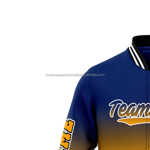 Chaqueta Varsity Personalizada de Mezcla de Lana con Detalle Bordado, Cuello Alto, Resistente al Viento, Ropa de Calle para Marcas - Product Image 5