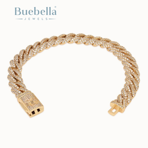 10mm Fine Jewelry Iced Out Bracelet cubain en argent sterling 925 plaqué or Moissanite Bracelets et bracelet pour hommes - Product Image 3