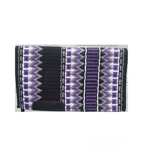 Tapis de Selle Western en Feutre de Laine de Qualité Supérieure, Prix Direct Usine, Nouveau Design, Respirant, Confortable et Durable, Couleur Violet - Product Image 1