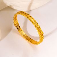 Bracelet en cuivre plaqué or 24 carats YL pour les mariées de Dubaï, accessoires de mariage de style indien de luxe pour femmes, or sable, vente en gros