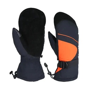 Gants de neige d'hiver pour hommes de haute qualité Taux bon marché Gants de ski imperméables coupe-vent Meilleur matériau en cuir chaud de haute qualité - Product Image 4