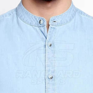<b>Men</b> Work Casual Jeans Shirt Comfortable Everyday Shirt <b>Men</b> Street Style Jeans Shirt Trendy <b>Long</b> <b>Sleeve</b> <b>Top</b> - Product Image 6