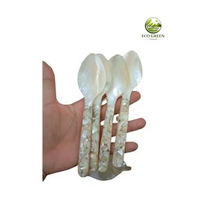 Cuchara Ecológica de Nácar Hecha a Mano, Diseño Moderno y Lujoso, Mango Corto, Capacidad de 30 ml, para Café, Té y Postre - Product Image 4