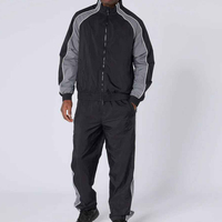 Ensemble survêtement softshell 2 pièces pour homme, veste coupe-vent personnalisée avec fermeture éclair et poches cargo, haute qualité