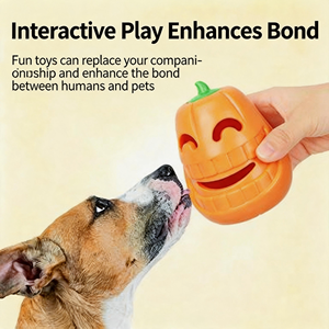 Jouet pour chien en forme de citrouille, distributeur de <span class=keywords><strong>nourriture</strong></span> lent anti-étouffement, bol à <span class=keywords><strong>nourriture</strong></span> puzzle avec base à ventouse pour chiens de petite et moyenne taille - Product Image 5