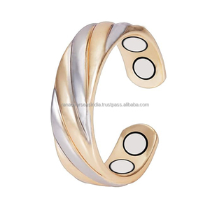 Bague ajustable en cuivre poli moderne et écologique, très demandée, pour soulager la douleur aux doigts, à bas prix, avec impression typographique - Product Image 3