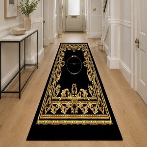 <b>RUGS</b> DEPOT LXDP-0362 Wholesale Black Charcoal Minimalist Designer Digital Printed Machine Washable Chenille Area <b>Rug</b> <b>Non</b> <b>Slip</b> - Product Image 5