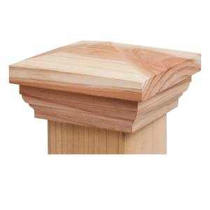 Tapa de poste de cerca plana de madera de roble rojo de Venta caliente tapa Newel & Newel tratada a presión para muebles y apartamentos del hogar - Product Image 1