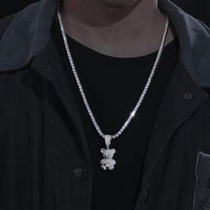 จี้หมีน้อยไมโครมอยส์ซอไนต์ - Product Image 3