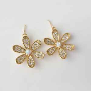 Opal Multi Fire Charm Huggie Hoop 925 Silver Gold Plated Earrings Vintage Style Earrings Gift for Her Earrings - Product Image 5