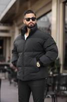Manteau d'hiver matelassé long gris pour homme OEM, imperméable, respirant, coupe-vent, vêtement d'extérieur décontracté pour temps froid