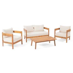 Conjunto de sofás de madera de teca para jardín, fabricado en Indonesia. - Product Image 1
