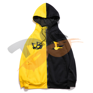 Hip Hop Algodón Cremallera Patchwork Hombres Sudadera con capucha - Product Image 6