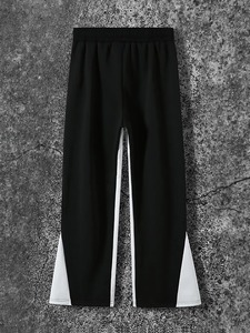 Pantalones de chándal acampanados de Color negro personalizados para hombre, pantalones de calle con cordón de cintura media con estampado de alta calidad 2025 - Product Image 2