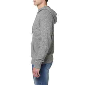 Personalizado gris cordón decorado cuello Casual invierno Cachemira suéter Cachemira Sudadera con capucha - Product Image 6