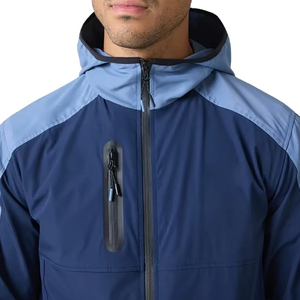 Ensemble de survêtement sportif personnalisé en nylon léger avec fermeture éclair et capuche, pantalon de jogging, coupe-vent, survêtement et ensemble de survêtement assorti - Product Image 6