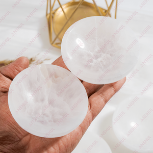 Posavasos de Selenita de Diseño Elegante y Alta Calidad de Anshul Impex, 4 Pulgadas, Hechos en India, Superficie Lisa, Cristal - Product Image 1
