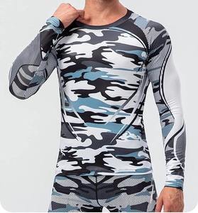 Costumes de sport de compression de gymnastique d'entraînement imprimés en gros pour les hommes-ensembles de course de basket-ball à séchage rapide - Product Image 5