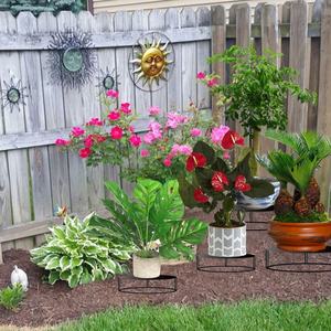 Nueva y elegante maceta de Metal de latón con soporte para jardín, decoración del hogar, macetas llamativas para exteriores, diseño Industrial - Product Image 2