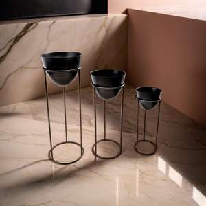 <b>Small</b> Size Modern Metal <b>Planter</b> with Stand Table Type - Product Image 4