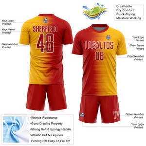 Kits d'uniformes de football de qualité supérieure pour gagner des performances construits avec des panneaux respirants tissu à séchage rapide et une durabilité durable - Product Image 2