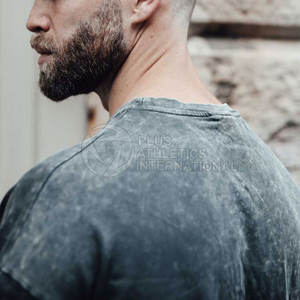 Camisetas de algodón personalizadas al por mayor, estilo vintage con efecto lavado ácido, hombros caídos, hechas en Pakistán. - Product Image 6