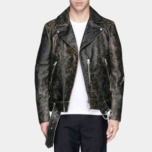 Logo personnalisé nouveauté hommes imperméable motard veste nouvelle veste en cuir pour hommes 2025 produits tendance - Product Image 1