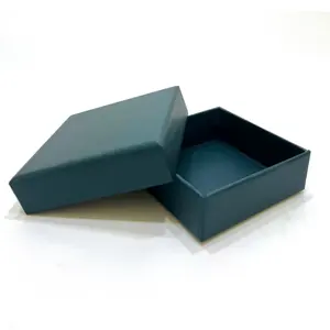 Ordem de Tamanho Personalizado Dark Blue Board Duplex Paper Handmade Cuidados Pessoais Recicláveis Presentes Artesanato Top & Bottom Hard Box