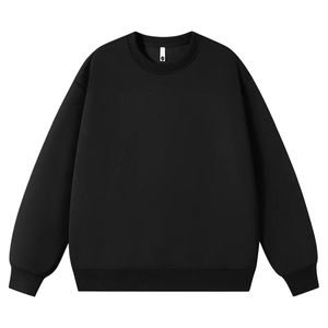 Sudadera de punto de algodón puro de alta calidad para hombres y mujeres, Color sólido, suelto, peso pesado, moda, invierno, Otoño, venta al por mayor - Product Image 3