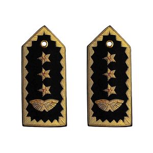 Hombreras de la Marina Alemana, Capitán de Corvette, Superventas, Tela Bordada en Oro, Insignia para Coser, Piloto de Línea Aérea Negra - Product Image 4