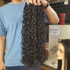 Extensions de cheveux humains Vague d'eau crépus bouclés faisceaux vietnamien perruque de cheveux bruts - Product Image 2