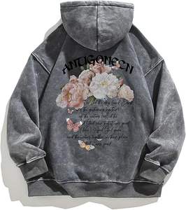 Sudadera con Capucha con Estampado del Logotipo de Stock Angel, 360 g/m², Felpa Francesa, 100% Algodón, Lavada al Ácido, Estilo Vintage, Talla Grande - Product Image 4