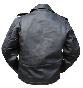 Chaqueta de invierno de piel de oveja auténtica para hombre personalizada, estilo callejero, moto de motorista con cuello levantado y logotipo frontal - Product Image 6