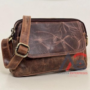 Diseñador de tendencias de moda para mujer, bolso de hombro de cuero genuino de grano completo, bandolera elegante para mujer, bandolera para niñas - Product Image 1