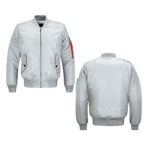 Chaqueta Bomber de Moda de Invierno en Oferta, Cuello Alto Sólido con Cierre de Cremallera, Color y Logotipo Personalizados para Hombre, Estilo Urbano - Product Image 4